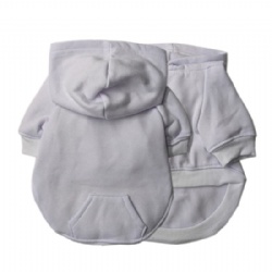 White Dog Pullover Hoodie with pocket