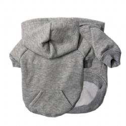 Heather grey dog clothes pullover with pocket