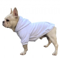 White Fleece Dog Hoodie